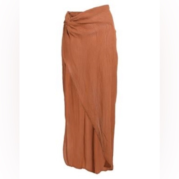 Faithfull the Brand Brown Wrap Maxi Skirt - Picture 2 of 8